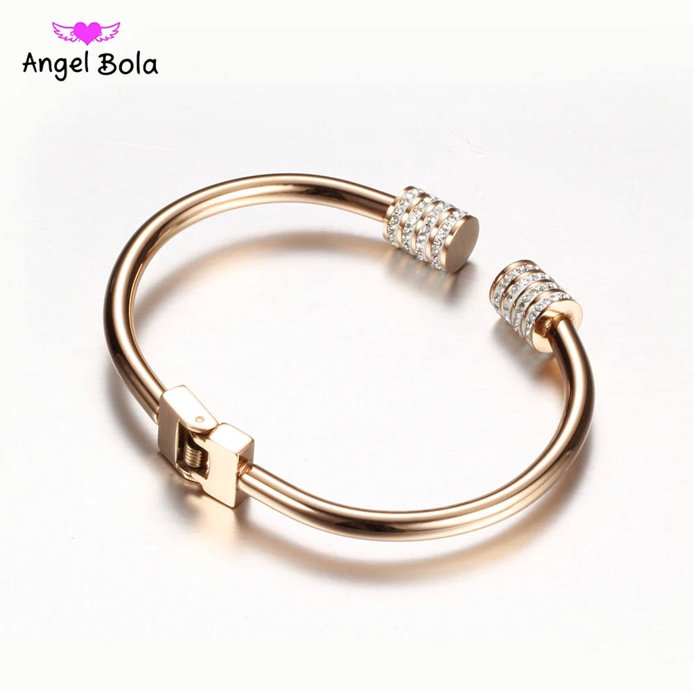

Open Rose Gold Fashion Wedding Bracelets & Bangles Made with Austria Elements Crystal Women Pulseira One Direction Gift Jewelry