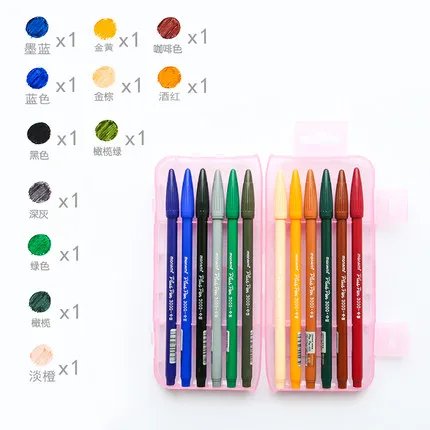 Корейская профессиональная волоконная ручка, гелевая ручка с чернилами, для пули, дневника, конфетного цвета, художественный маркер, школьный рисунок, живопись, канцелярские принадлежности - Цвет: Type R