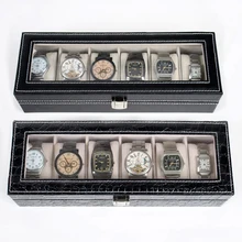 TONVIC 1 шт. с фабрики 6 сетка подставка из кожзаменителя под украшения часы упаковочная коробка для хранения коллекция Мода чехол