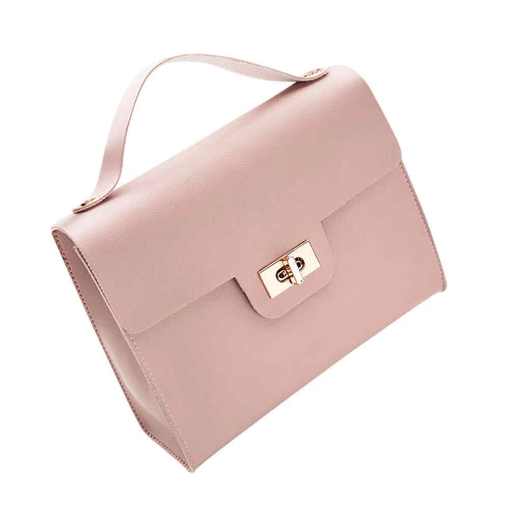 

Women's Single Shoulder Phone Bag Turn Lock Messenger Satchel Tote Crossbody Bag PU Leather Hasp Solid Vintage Handbag 10Oct 25