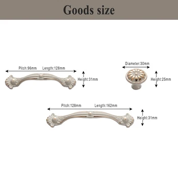 Antique Door Handles Drawer Handles Doorknob Kitchen Cabinet Knobs and Handles European Furniture Hardware Ivory White