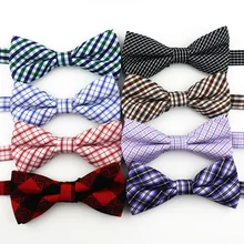 Классический модный детский хлопковый Официальный галстук-бабочка, Детские Полосатые клетчатые галстуки-бабочки, цветные бабочки, свадебные вечерние галстуки для смокинга