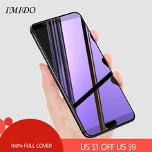Full Cover Anti Blue Screen Protector for Huawei Honor V8 V9 Play V10 Anti-Blue Purple Light Tempered Glass Film for View 20 jd коллекция пять комплектов будильников full view hard screen blue txx вибрационный будильник