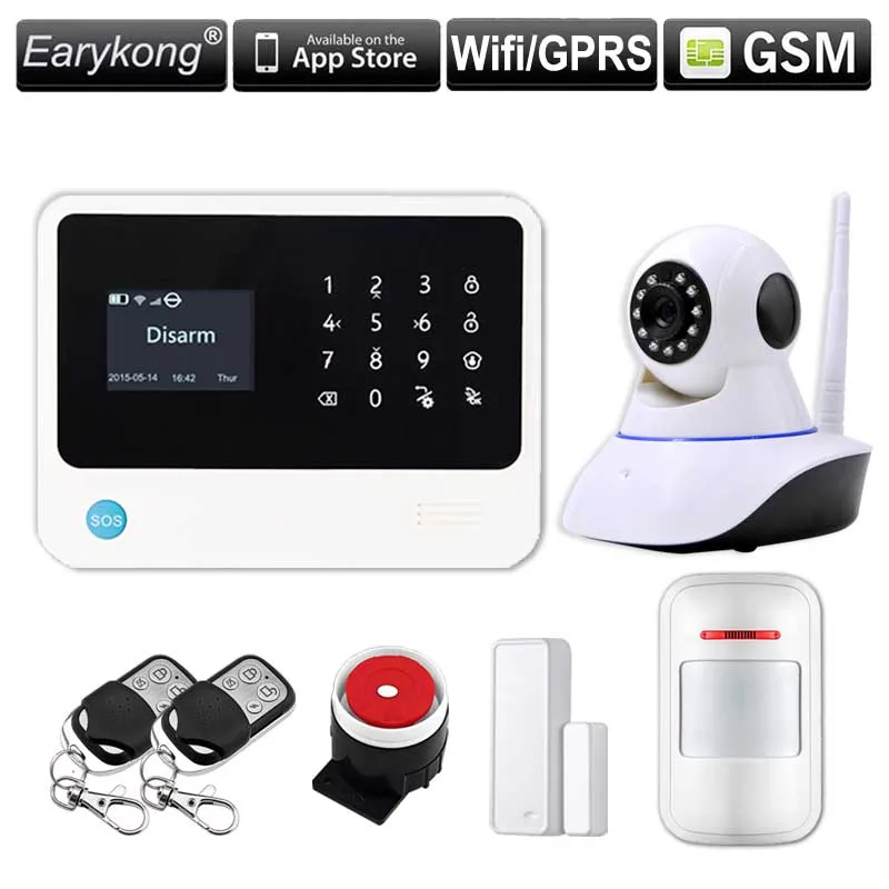 bilder für 2,4G WiFi GSM Alarm System, kompatibel GPRS IOS Android APP Steuerung, Touch-tastatur, unterstützung 5 sprache Schalter, kamera Alarm bilder für 2,4G WiFi GSM Alarm System, kompatibel GPRS IOS Android APP Steuerung, Touch-tastatur, unterstützung 5 sprache Schalter, kamera Alarm
