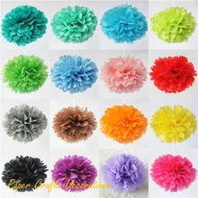 34 Colors 4inch 10cm Small Size Tissue Paper Pom Pom Flower Rose Ball Hanging font b