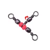 10pcs/lot Fishing Snap Swivel 3 Way Barrel Swivel Ring Fishhook Lure Line Connector With Beads Swivels Bearing Fishing Accessory ► Photo 3/4