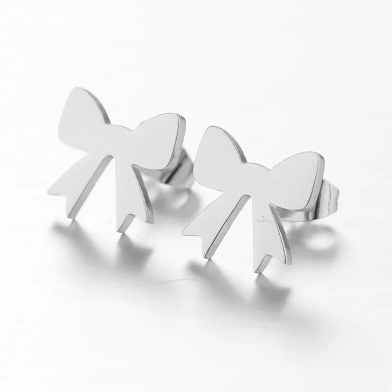 Корейские серьги с бантом винтажные серебряные серьги с бантиком серьги для женщин ювелирные изделия рождественские подарки серьги с бантом букле d'oreille