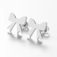 Корейские серьги с бантом винтажные серебряные серьги с бантиком серьги для женщин ювелирные изделия рождественские подарки серьги с бантом букле d'oreille