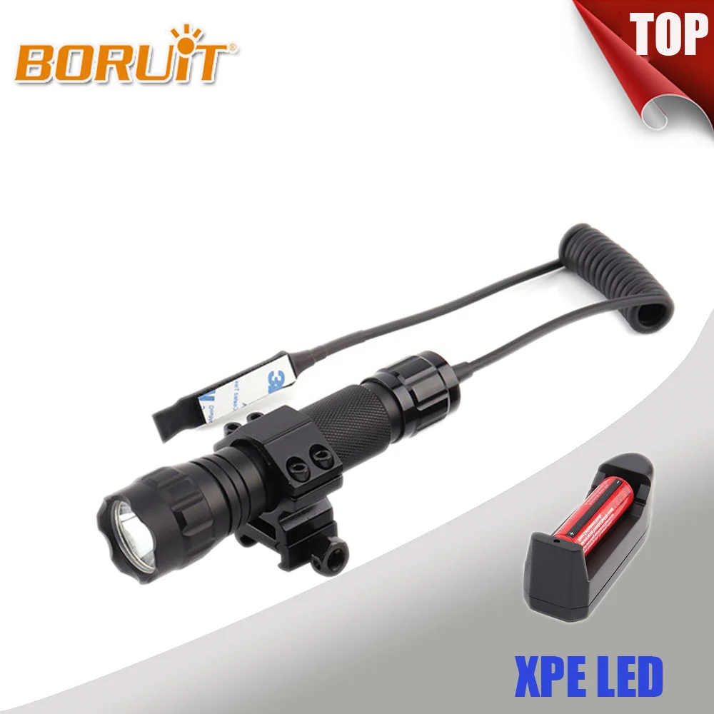 BORUIT 501B 3 Вт 1000LM XPE светодиодный фонарик красный/белый/синий/зеленый/фиолетовый свет мини-факел портативный свет пистолет крепление