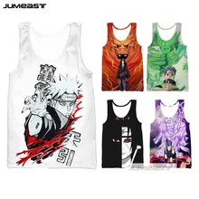 Jumeast бренд Sasuke Susanoo с 3d принтом для мужчин/Женские топы Наруто Harajuku тройник без рукавов унисекс классический японский аниме