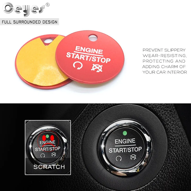 Car Start Engine Button Key Ring for FORD (46)