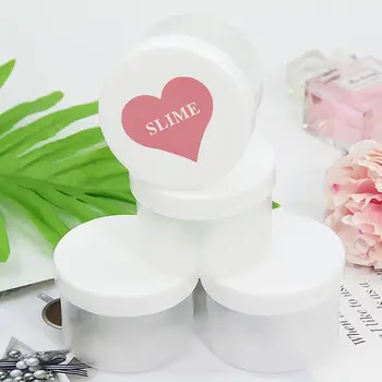 

150ml Empty Container With Screw Lid Tranparent Organizer For Slime Light Clay Makeup Jar Cosmetic Pot Cream Bottle Nail Box