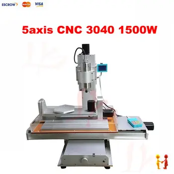 

5 axis cnc 3040 pillar type engraving machine,1500W Table Column Type woodworking Ball Screw cnc router