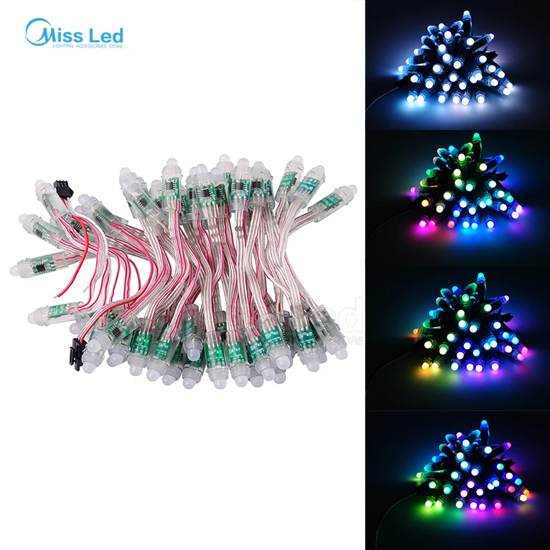 Dc12v Input Fragrant Aroma Wholesale Crystal Wire 50 Pcs/string 12mm Ws2811 Led Pixel Module,ip68 Waterproof Full Color Rgb Digital,2811 Ic