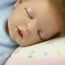 Handmade Sleeping Boy Reborn Dolls 22 Inch Full Silicone Vinyl Princess Newborn Babies Children Birthday Xmas Gift