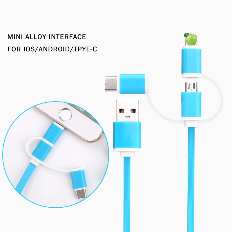 Кабели USB 3-в-1 кабель для Apple для Android для huawei мобильный кабель передачи данных телефона Тип-c кабель для передачи данных один для трех