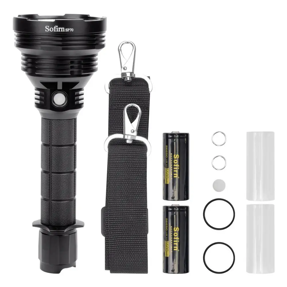 Sofirn SP70 светодиодный Мощный фонарик 26650 18650 тактический Cree XHP 70.2 лм IP68 ATR Маяк 8