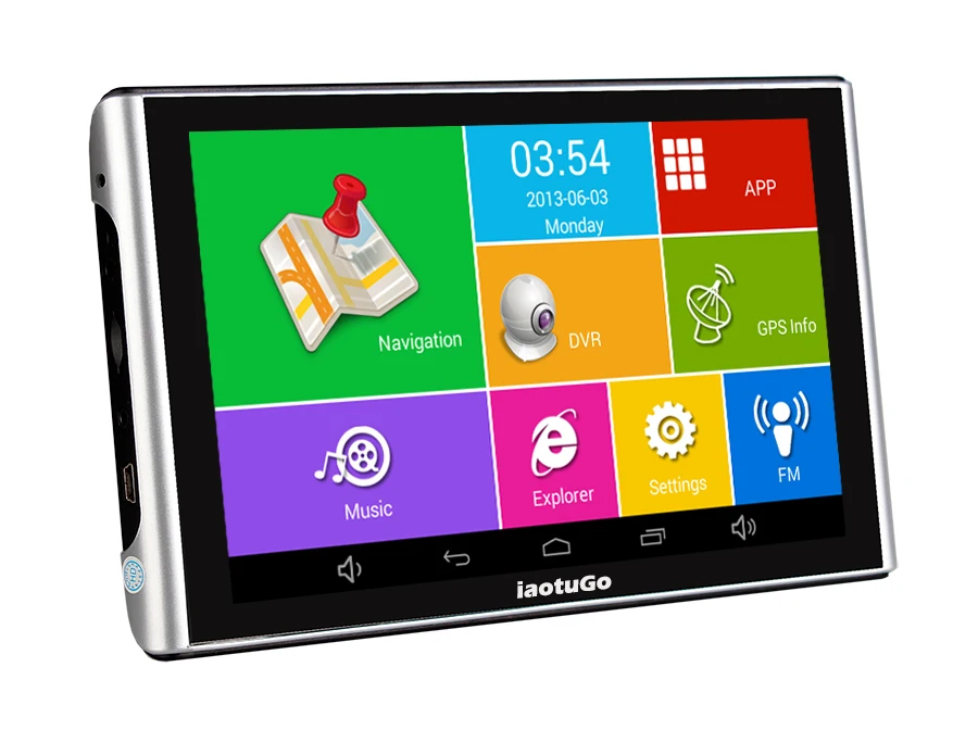 IaotuGo 7 дюймовый Android GPS DVR навигатор Автомобильный планшет android 4 Wifi + Функция Bluetooth FM