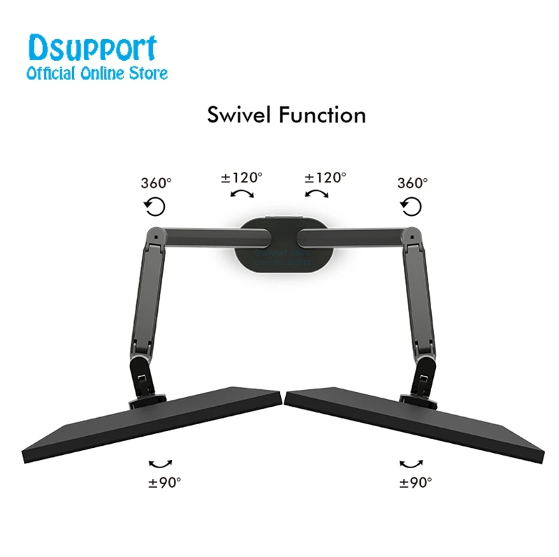  Dual Arm Monitor Mount Desk StandFully Adjustable Aluminum Monitor Holder Gas Spring Monitor TV Mou