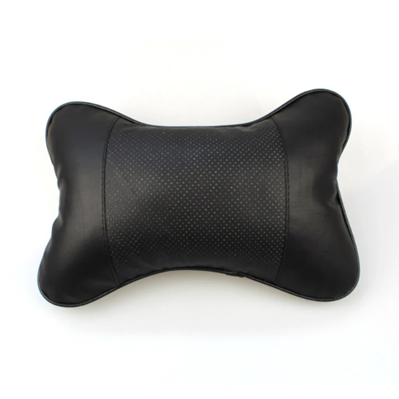 

Car Seat Memory Foam Leather Head Neck Rest Pad Cushion Headrest Pillow black 25*17*9cm accessories for cars