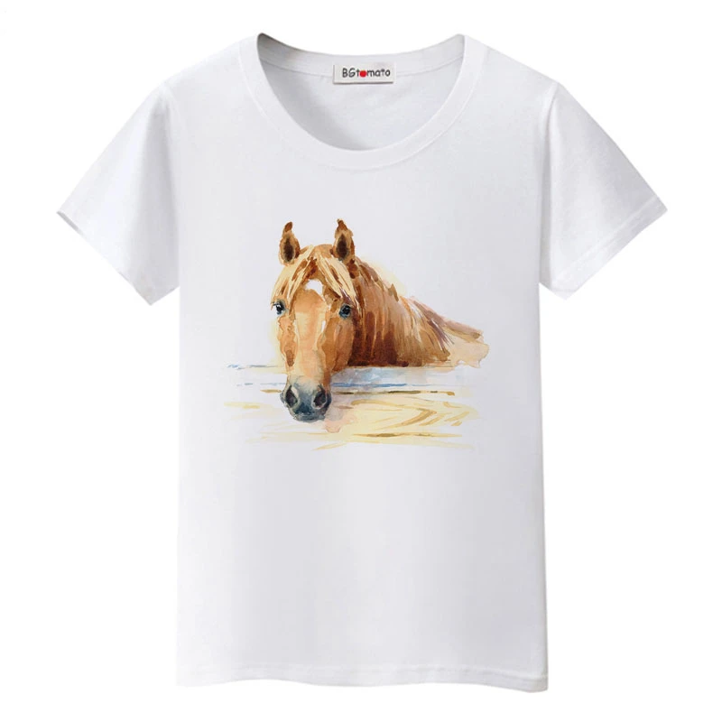 Bgtomato スーパークールな3d馬のtシャツ クールな夏のtシャツ オリジナルブランドのカジュアルtシャツ 素敵な3d馬のtシャツ T Shirts Aliexpress
