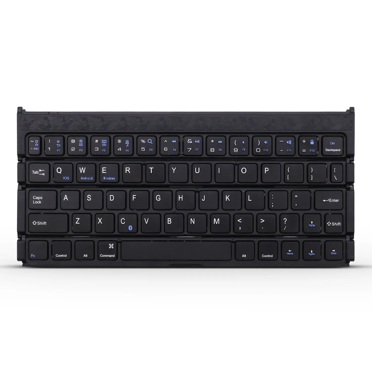 

Folding Keyboard Portable Ultra-thin Wireless BT Keyboard Aluminum Alloy with Kickstand Universal for iPhone / iPad / Windows
