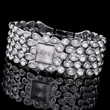 2017G & D GLE et VDO de Brand New Femmes De Luxe Bracelet Montres Quartz Cristal Lady Robe Montre Relogio Feminino Argent