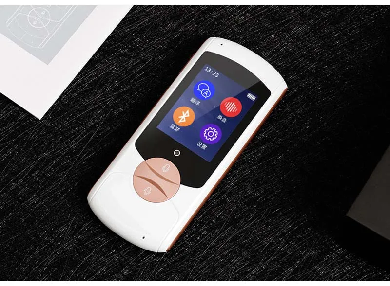 13-Portable Pocket Smart Voice Translator 2.0 Touch Screen WIFI Bluetooth Offline English Russian Language Translator MP3 Player
