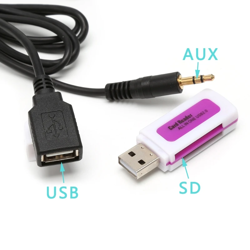 Car MP3 Audio Interface SD AUX USB Data Cable Adapter CD Changer For Honda Acura