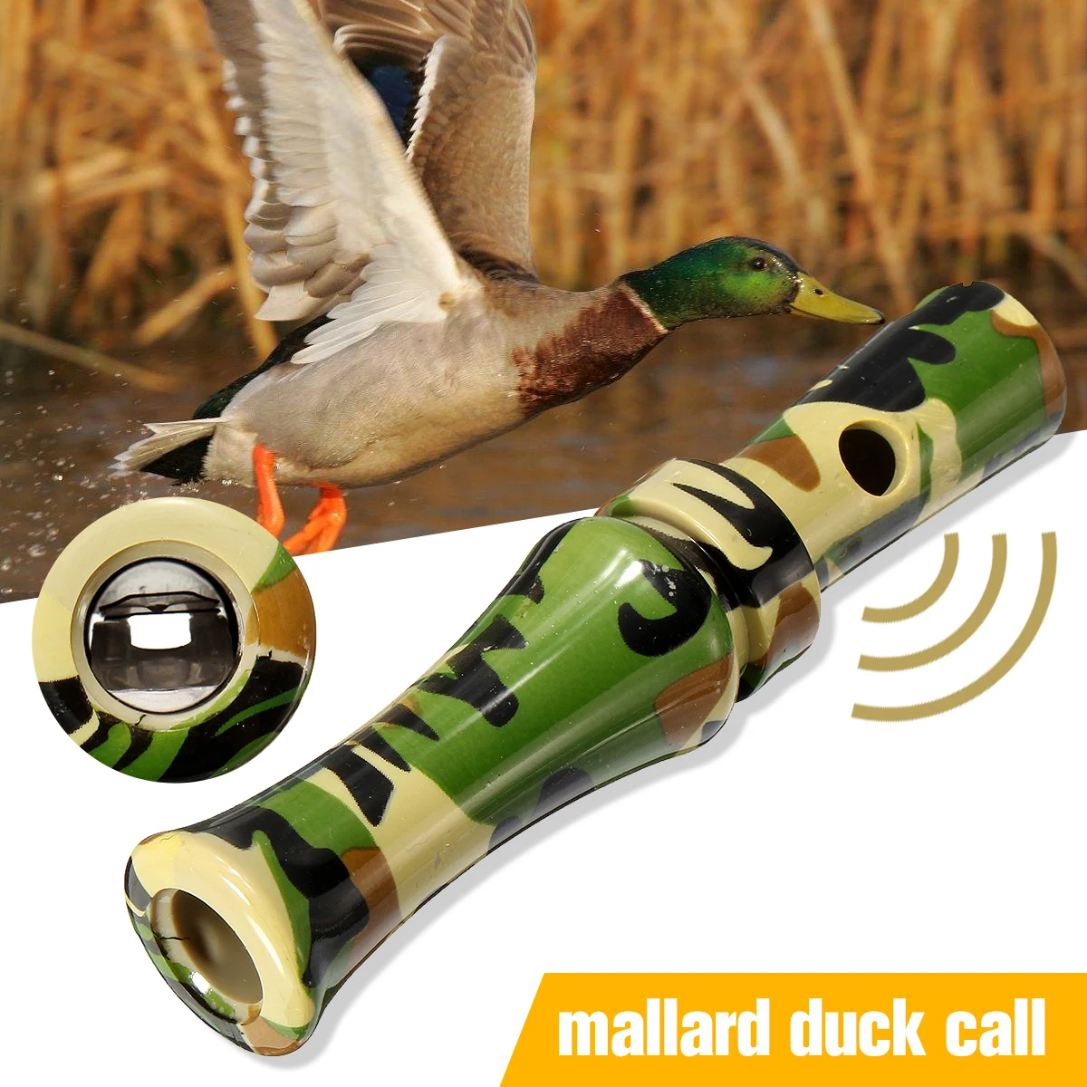 

SGODDE Plastic Camouflage Duck Pheasant Mallard Hunting Call Caller Hunting Decoys Entice Wild Duck Closer for a Better Shot