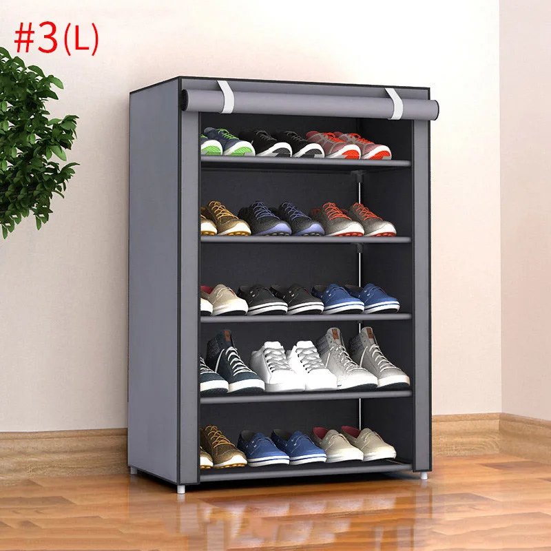 Пылезащитные стойки для домашней обуви, органайзер, несколько слоев обуви, держатель для полки стойки, дверная полка для обуви, экономия пространства, домашний шкаф для хранения 35 - Цвет: style3 L
