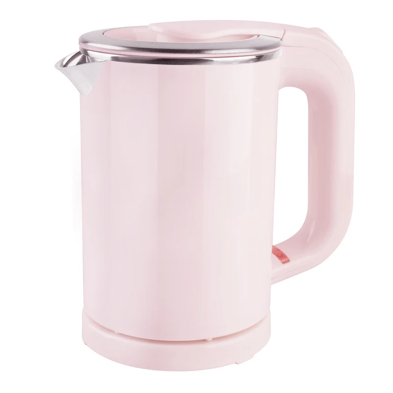 Чайник с двойным напряжением для водонагрева, мини электрический чайник, подогреватель чашек, портативный чайник из нержавеющей стали, котел 110-220 В - Цвет: Pink