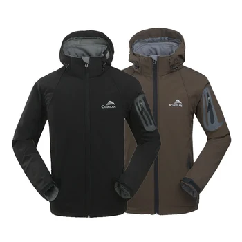 

Men Waterproof Soft Shell Spring Autumn Windbreaker Jacket Hunting Camping Fishing Outdoor Coat