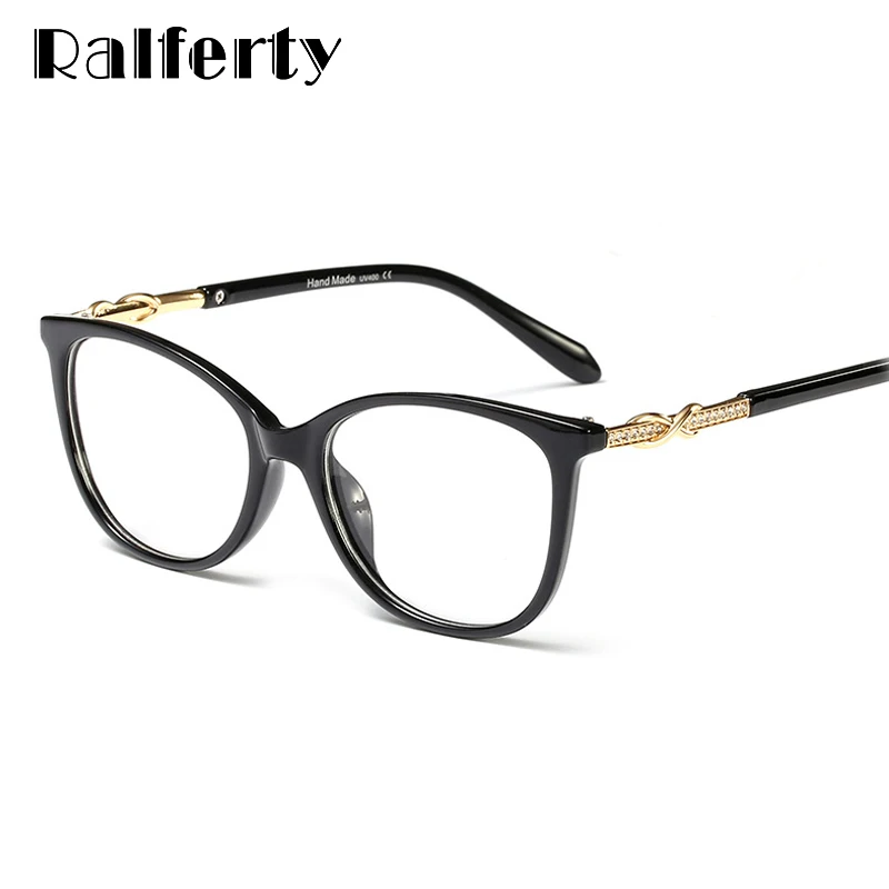 Ralferty 2019 Luxury Crystal Glasses Frames Women Designer Bling