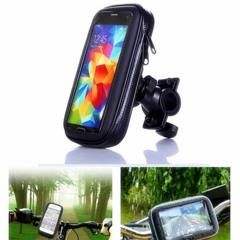 Мотоцикл для крепления мобильного телефона на велосипед держатель сотового телефона Подставка Поддержка крепление для samsung iPhone GPS для велосипеда Moto держатель водонепроницаемая сумка чехол