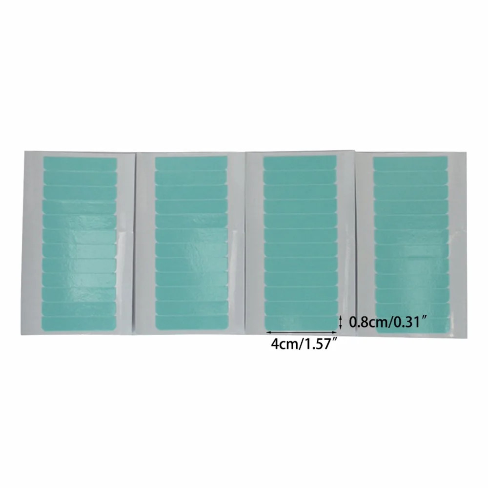 5Sheets/60Pcs Hair Tape Adhesive Glue 4cm*0.8cm Double Side Tape Waterproof For Lace Wig Hair Extension Tool Adhesives