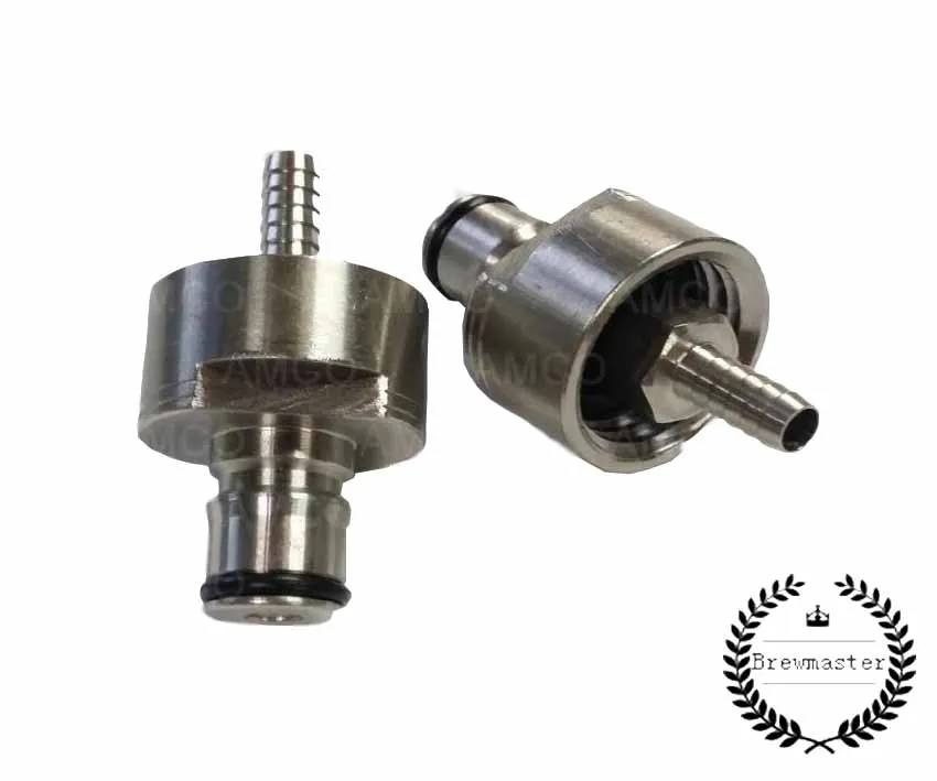 

Stainless steel Carbonation Cap w 5/16" Barb, Ball Lock Type, fit soft drink PET bottles, Homebrew Kegging