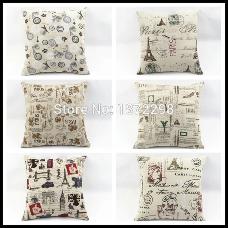 

Free shipping custom 40/45/50/55/60/65cm Polyester Linen Fabric Printing Cushion Cover HT-PLCPC-01-06