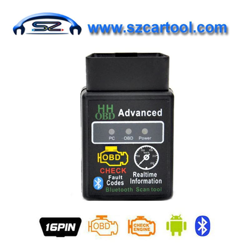 Mini elm327 v2 1 bluetooth hh obd advanced obdii obd2 elm 327 auto car