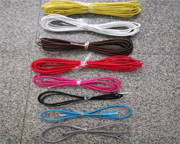 10 ma lot of 2 nuclear power cable cable power cord knitting textile fabric silk braided wire cable cloth vintage cable (32)