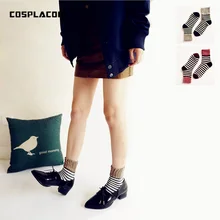 [COSPLACOOL] Полосатый шерсть теплые носки Для женщин Chaussette Femme Творческий принцессы Meias Harajuku Забавный Носки для девочек Подарки Calcetines Mujer