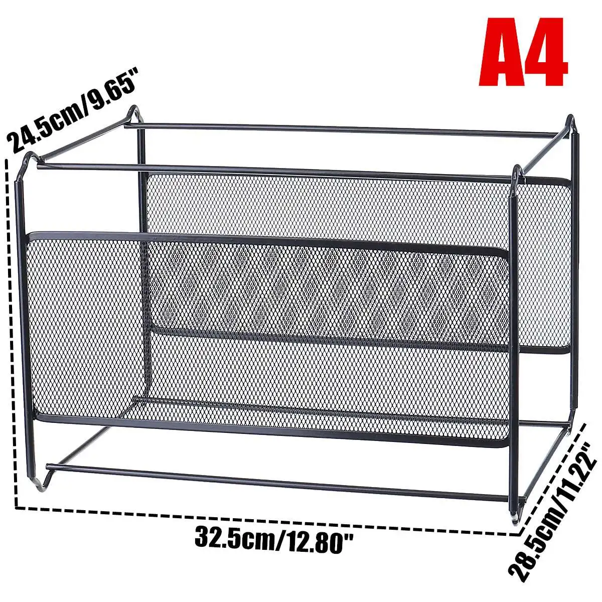 حامل المجلات الشبكة A4 ملف رف المطاوع الحديد إلكتروني تخزين الرف حامل صينية جديد مكتب منظم مكتب ملف صينية