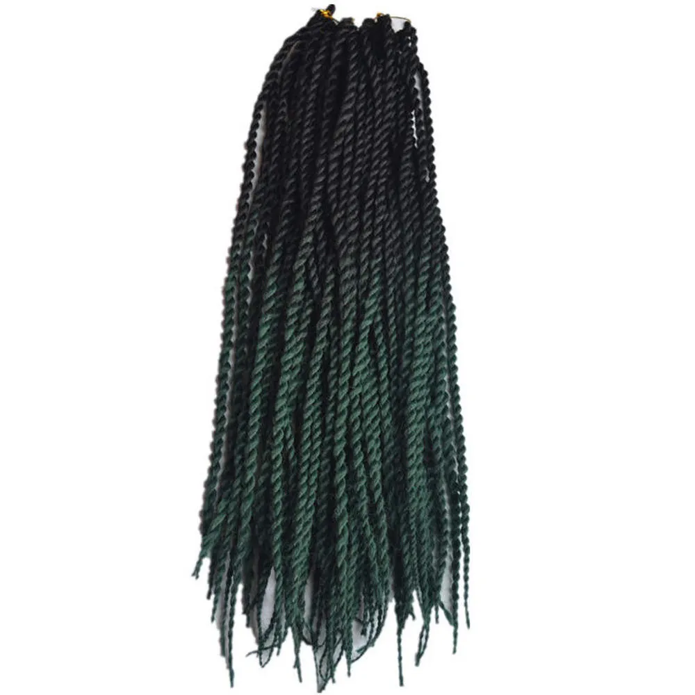 green ombre braiding hair__