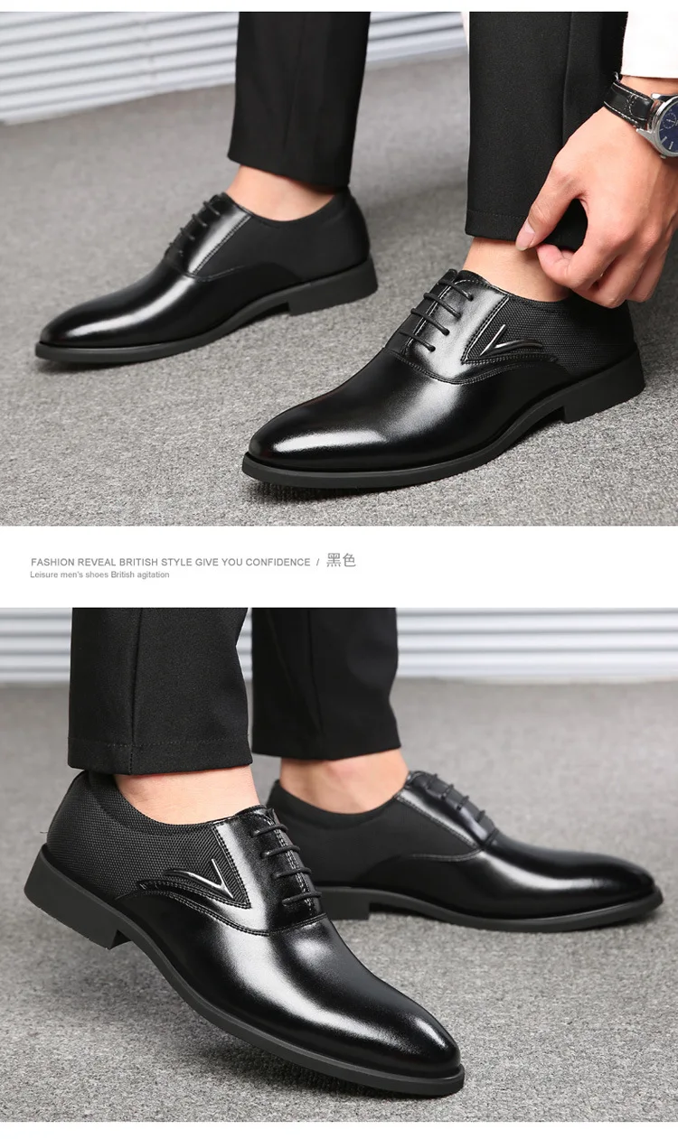 JUQI/ Мужские модельные туфли; мужская повседневная обувь из микрофибры; Лоскутные лоферы с перфорацией типа «броги»; мокасины; резиновая обувь на шнуровке