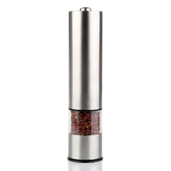 

Premium Stainless Steel One-Handed Automatic Battery Operated Spice Shaker With LED Light at Bottom