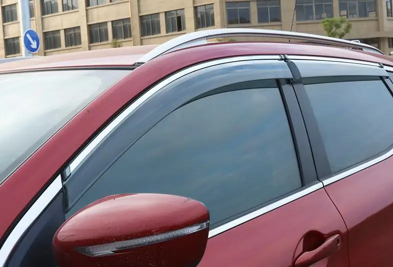 Window Visor Vent Shades Sun Rain Guard For Nissan Rogue X-Trail T32 2014-2017