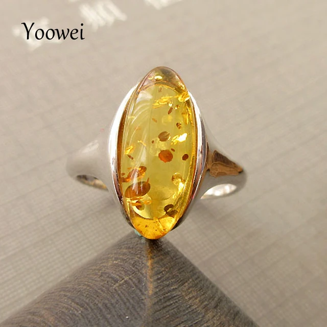 Buy Yoowei Original Amber Rings Wedding
