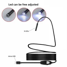 2 м 5,5 мм объектив USB кабель мини жесткая инспекционная Гибкая камера Водонепроницаемый эндоскоп бороскоп с 6 светодиодный для телефона Android