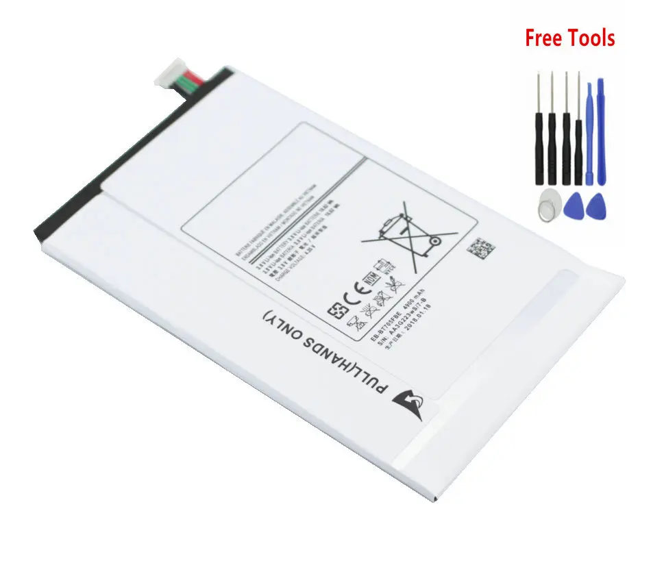 

Ciszean 1x 4900mAh 18.62Wh EB-BT705FBE Replacement Battery For Samsung Galaxy Tablet Tab S 8.4 SM-T700 T700 T705 T705C + Tool
