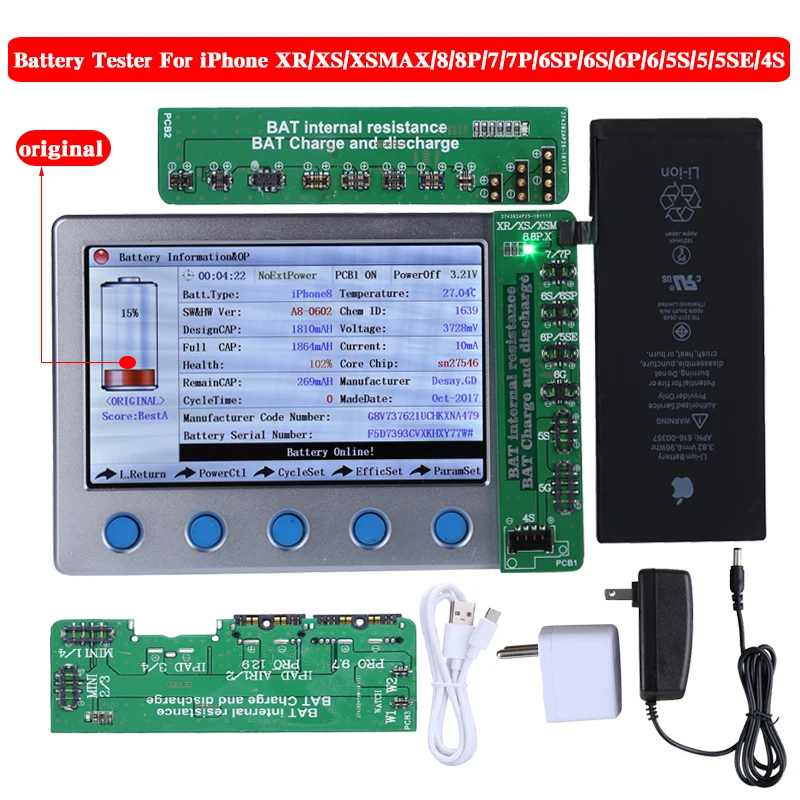 New Apple iPhone Battery Tester For iPhone XR XS XS MAX X 8 8P 7 7P 6S